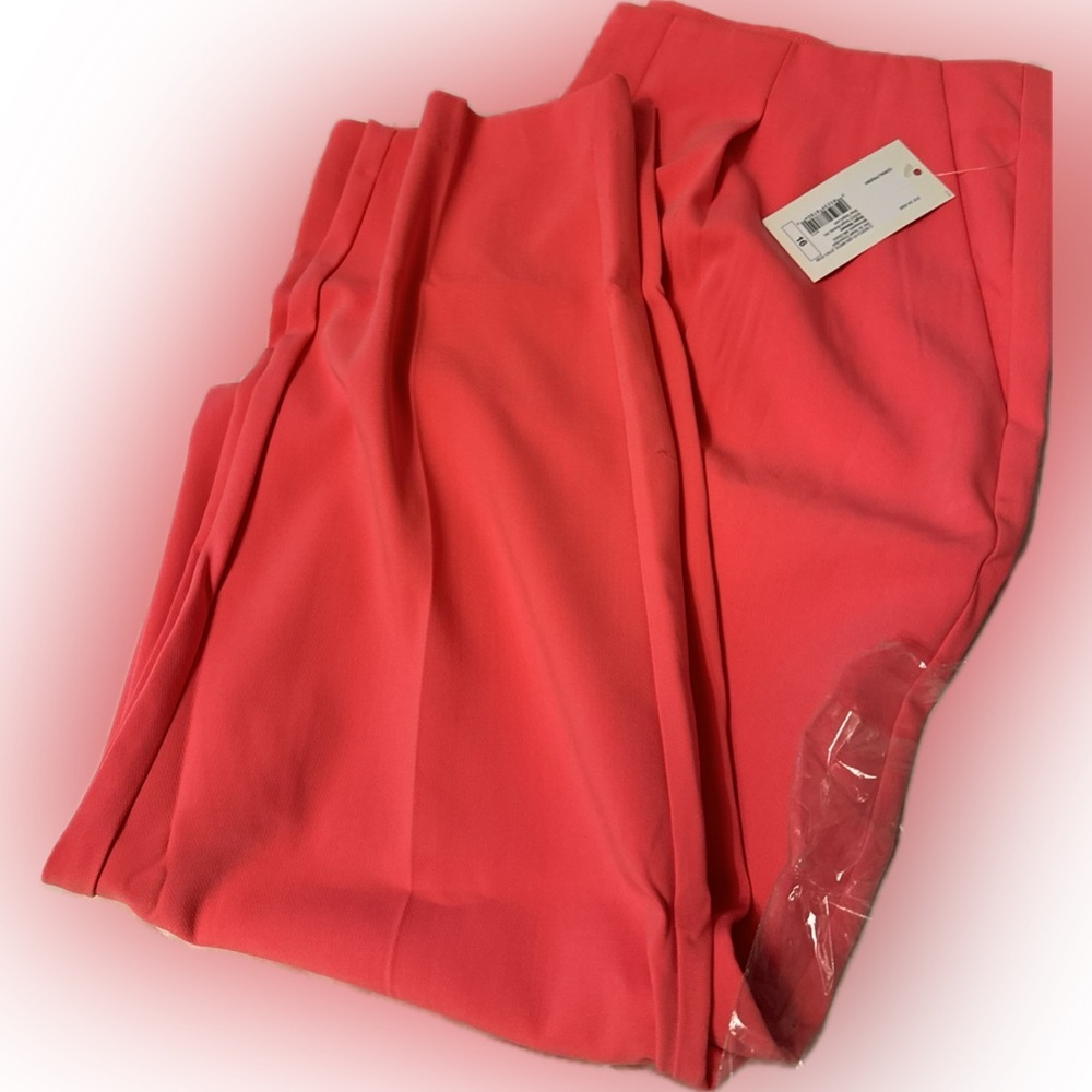 a new day Pink Ankle Cropped Pants Relaxed Fit tapered Sz 16 NWT - Picture 3 of 5
